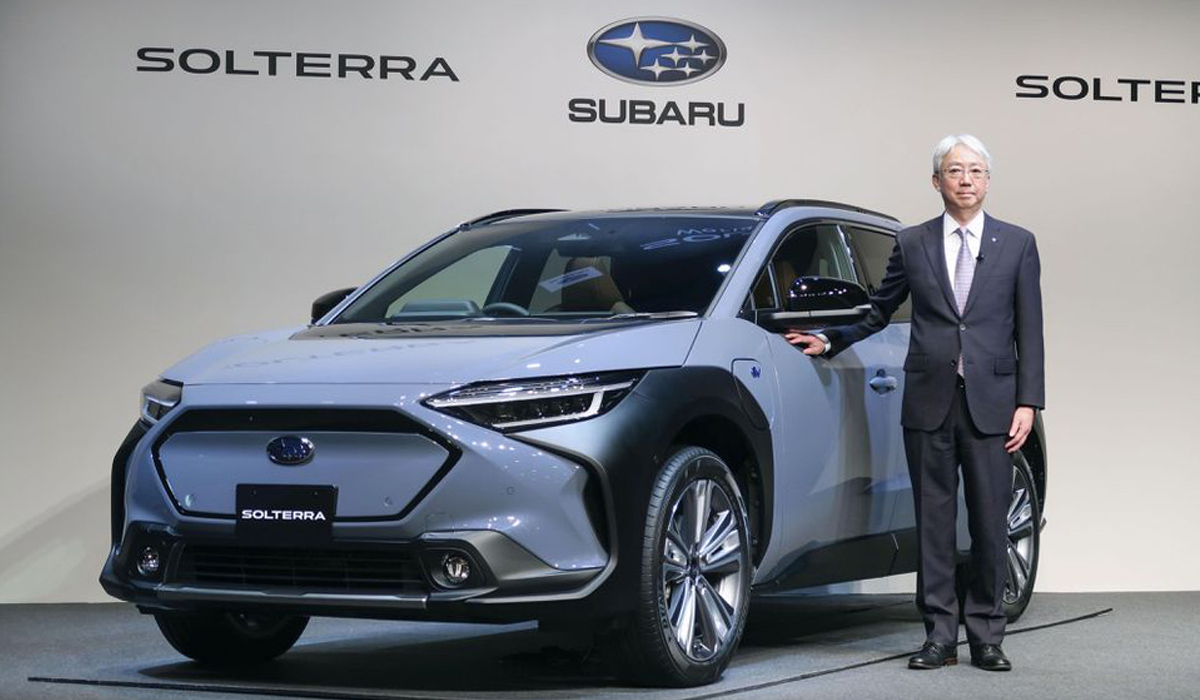Japan's Subaru unveils first all-electric car, developed with Toyota